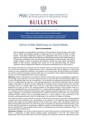 China’s Public Diplomacy on Social Media