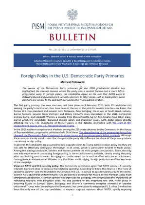 Foreign Policy in the U.S. Democratic Party Primaries Cover Image