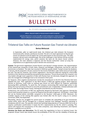 Trilateral Gas Talks on Future Russian Gas Transit via Ukraine Cover Image
