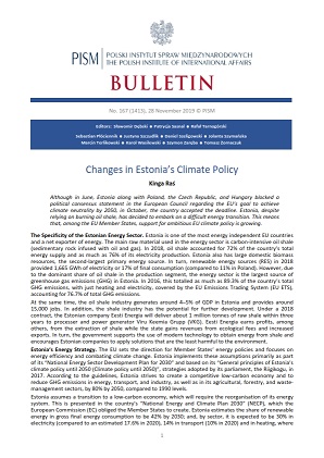 Changes in Estonia’s Climate Policy Cover Image