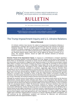 The Trump Impeachment Inquiry and U.S.-Ukraine Relations