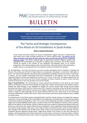 The Tactics and Strategic Consequences of the Attack on Oil Installations in Saudi Arabia Cover Image