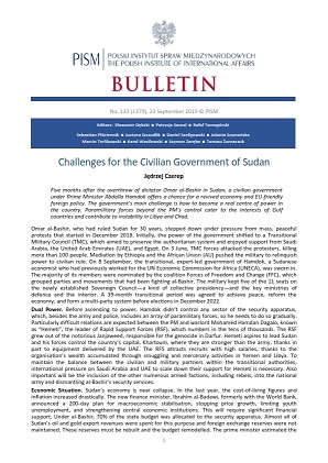 Challenges for the Civilian Government of Sudan Cover Image