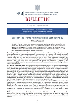 Space in the Trump Administration’s Security Policy