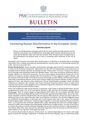 Countering Russian Disinformation in the European Union