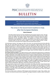 The Crisis in the Government Coalition in Italy after the European Elections Cover Image