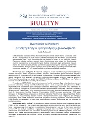 Dwuwładza w Mołdawii – przyczyny kryzysu i perspektywy jego rozwiązania