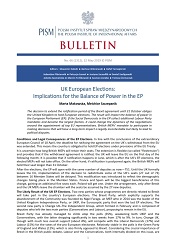 UK European Elections: Implications for the Balance of Power in the EP