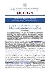 Rozwój odnawialnych źródeł energii – implikacje dla bezpieczeństwa i polityki zagranicznej Polski