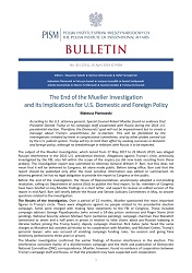 The End of the Mueller Investigation and Its Implications for U.S. Domestic and Foreign Policy