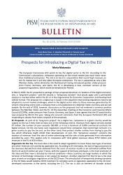 Prospects for Introducing a Digital Tax in the EU Cover Image