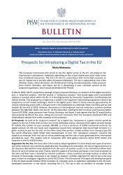 Prospects for Introducing a Digital Tax in the EU