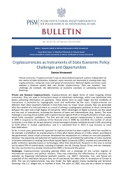Cryptocurrencies as Instruments of State Economic Policy: Challenges and Opportunities