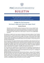 Budget for the Eurozone: Germany’s Approach Gains the Upper Hand Cover Image