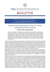 Investment Screening Reforms in the U.S. and EU: A Response to Chinese Activity