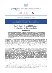 Conflict over Italy’s 2019 Budget: Implications for European Policy