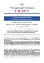 Prospects for Settling the Dispute over the Rights of the Hungarian Minority in Ukraine