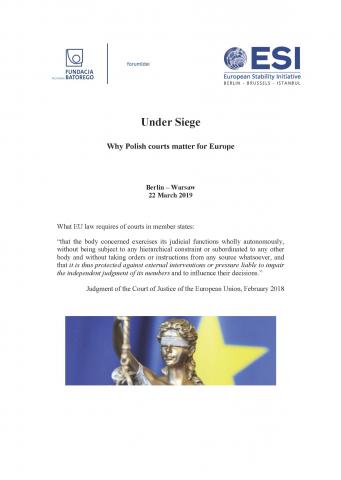 UNDER SIEGE. Why Polish courts matter for Europe Cover Image