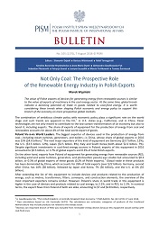 Not Only Coal: The Prospective Role of the Renewable Energy Industry in Polish Exports