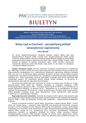 Nowy rząd w Czechach – perspektywy polityki wewnętrznej i zagranicznej