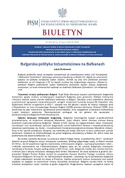 Bulgaria’s National Identity Policy in the Balkans