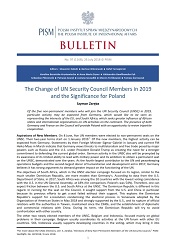 The Change of UN Security Council Members in 2019 and the Significance for Poland Cover Image