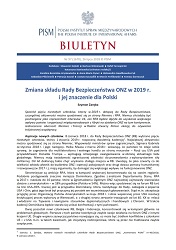 Zmiana składu Rady Bezpieczeństwa ONZ w 2019 r. i jej znaczenie dla Polski
