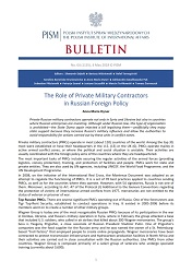 The Role of Private Military Contractors in Russian Foreign Policy