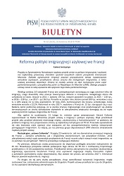Immigration and Asylum Policy Reform in France