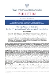 The Significance of Decisions by the 13th National People’s Congress to Chinese Policy