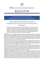 Charges against Prime Minister Netanyahu: Implications for Israeli Domestic and Foreign Policy Cover Image