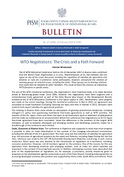 WTO Negotiations: The Crisis and a Path Forward