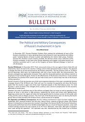 The Political and Military Consequences of Russia’s Involvement in Syria Cover Image