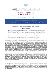 Challenges for Belarusian Security Policy