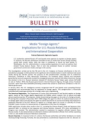 Media “Foreign Agents:” Implications for U.S.-Russia Relations and International Cooperation