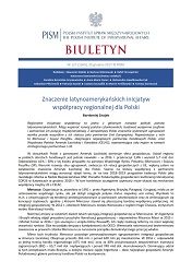 The Importance to Poland of Latin American Regional Cooperation Initiatives Cover Image