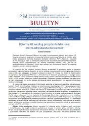 President Macron’s EU Reform Proposals: An Offer Addressed to Germany