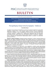 Perspektywy relacji Unia Europejska – Białoruś