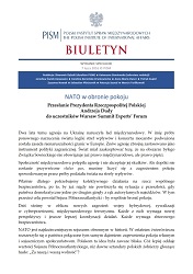 Przesłanie Prezydenta Rzeczpospolitej Polskiej Andrzeja Dudy do uczestników Warsaw Summit Experts’ Forum: NATO w obronie pokoju