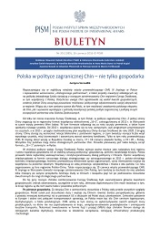 Poland in China’s Foreign Policy—Not Only Economic Cover Image