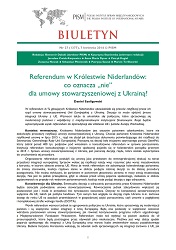 Referendum w Królestwie Niderlandów: co oznacza „nie” dla umowy stowarzyszeniowej z Ukrainą?