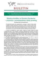 The Escalation of the Conflict in Nagorno-Karabakh: Causes and Probable Course