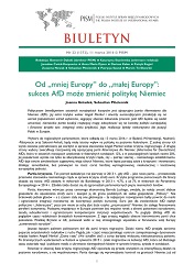 Od „mniej Europy” do „małej Europy”: sukces AfD może zmienić politykę Niemiec