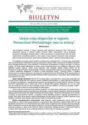 Unijne misje eksperckie w regionie Partnerstwa Wschodniego: czas na zmiany