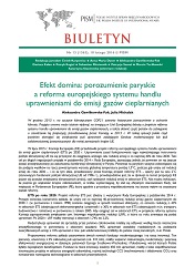 Efekt domina: porozumienie paryskie a reforma europejskiego systemu handlu uprawnieniami do emisji gazów cieplarnianych