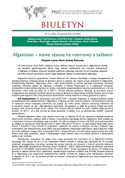 Afganistan – nowe szanse na rozmowy z talibami