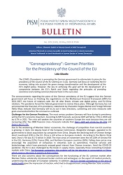 “Coronapresidency”: German Priorities for the Presidency of the Council of the EU Cover Image