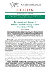 The Case of Rustavi-2 TV: Escalation of the Conflict between Government and Opposition in Georgia