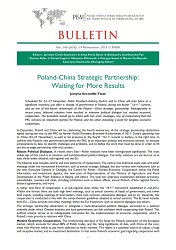 Poland-China Strategic Partnership: Waiting for More Results