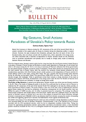 Big Gestures, Small Actions: Paradoxes of Slovakia’s Policy towards Russia Cover Image